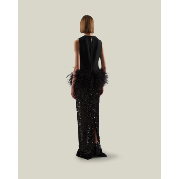 Taller Marmo Notte Gown in Black | Evening Gowns | Coveti