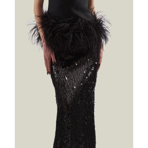 Taller Marmo Notte Gown in Black | Evening Gowns | Coveti