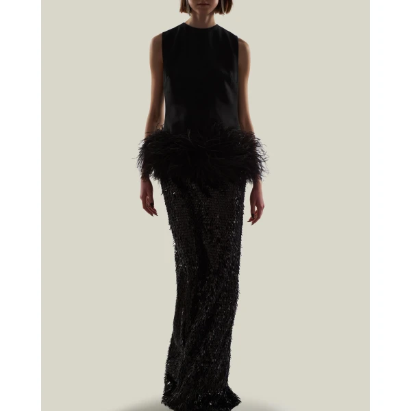 Taller Marmo Notte Gown in Black | Evening Gowns | Coveti