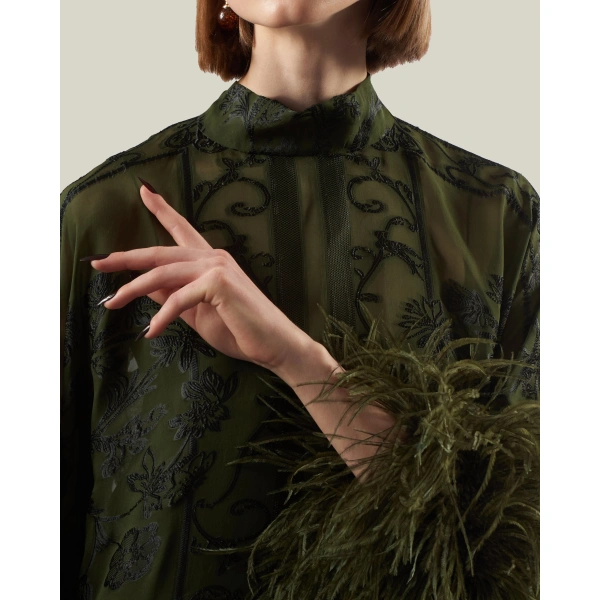 Taller Marmo Penelope Kaftan in Juniper | kaftan | Coveti