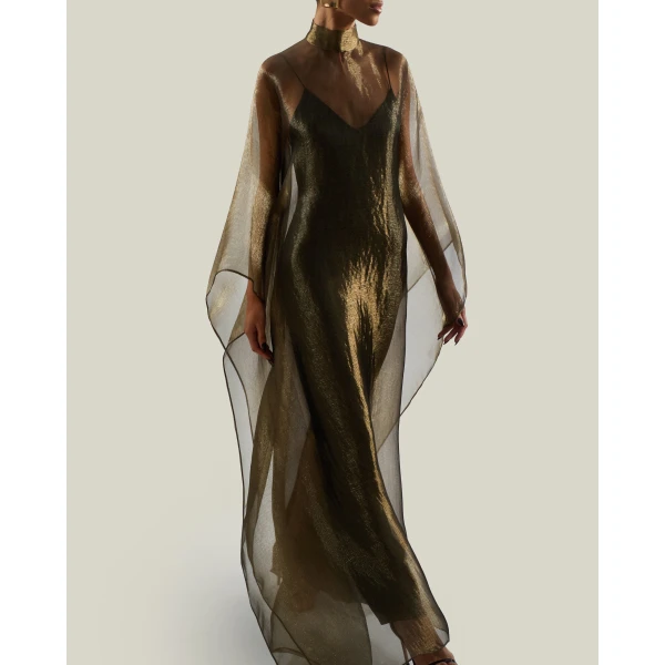 Taller Marmo Sphinx Kaftan in Antique Gold | kaftan | Coveti