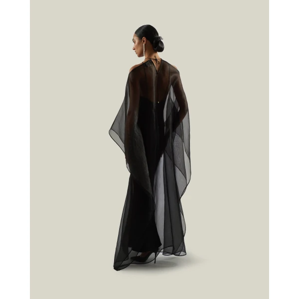 Taller Marmo Sza Sza Fantasma Kaftan in Black | kaftan | Coveti
