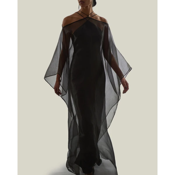 Taller Marmo Sza Sza Fantasma Kaftan in Black | kaftan | Coveti
