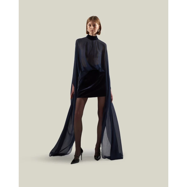 Taller Marmo Valkyria Dress in Midnight Blue | Mini Dresses | Coveti