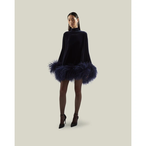 Taller Marmo Velvet Vegas Kaftan in Midnight Blue | kaftan | Coveti