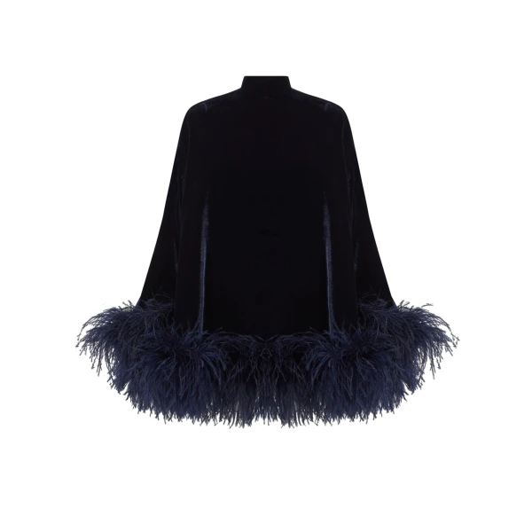 Taller Marmo Velvet Vegas Kaftan in Midnight Blue | Dresses | Coveti