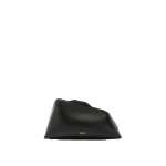 The Attico 8.30PM Oversized Clutch in Black Calf Leather | Clutch Bags | Coveti