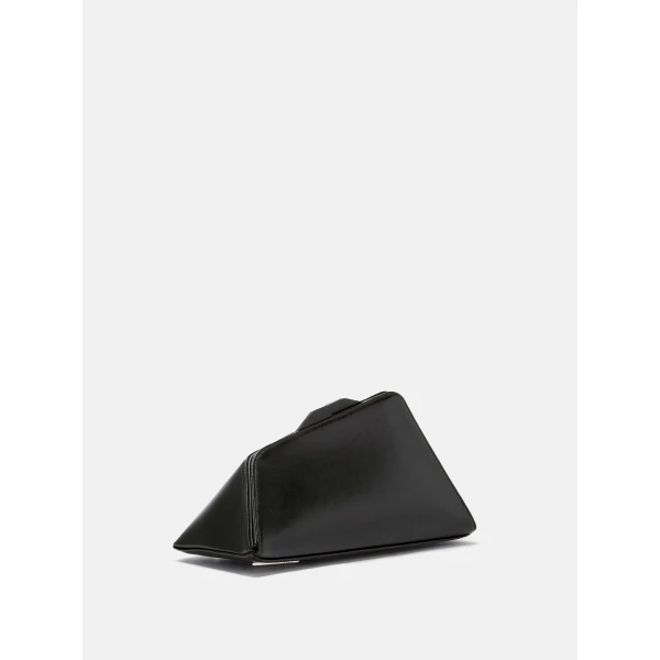 The Attico 8.30PM Oversized Clutch in Black Calf Leather | Clutch Bags | Coveti