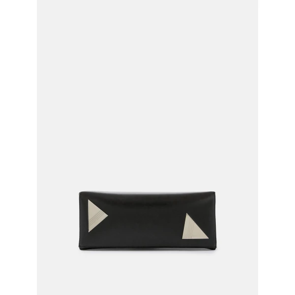 The Attico 8.30PM Oversized Clutch in Black Calf Leather | Clutch Bags | Coveti