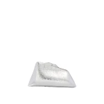 The Attico 8.30PM Oversized Clutch in Silver | Clutch Bags | Coveti