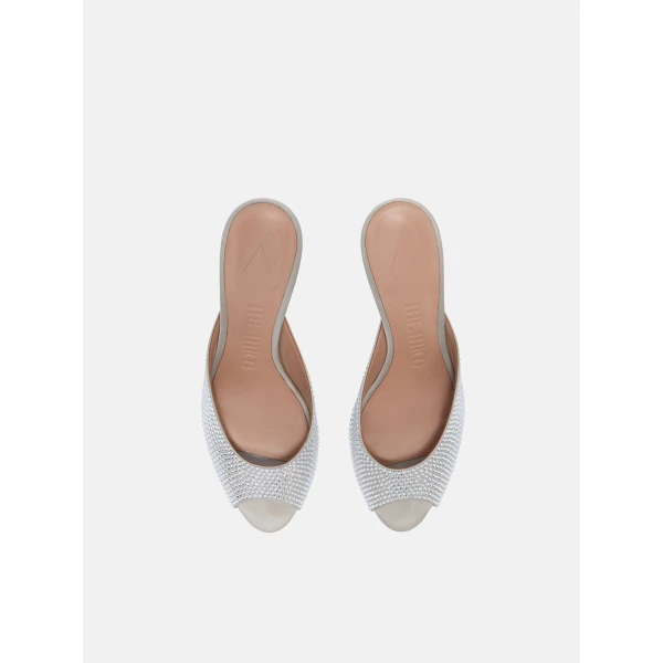 The Attico Ada Mules in Silver | Mules | Coveti