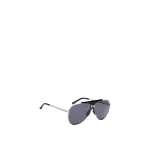 The Attico Aviator Sunglasses in Silver and Grey | Sunglasses | Coveti