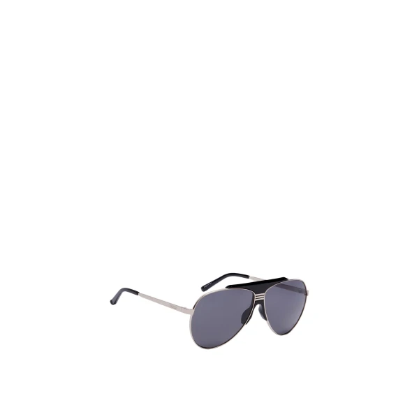 Aviator Sunglasses in Silver and Grey