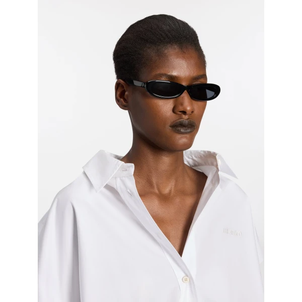 The Attico Berta Sunglasses in Black | Sunglasses | Coveti