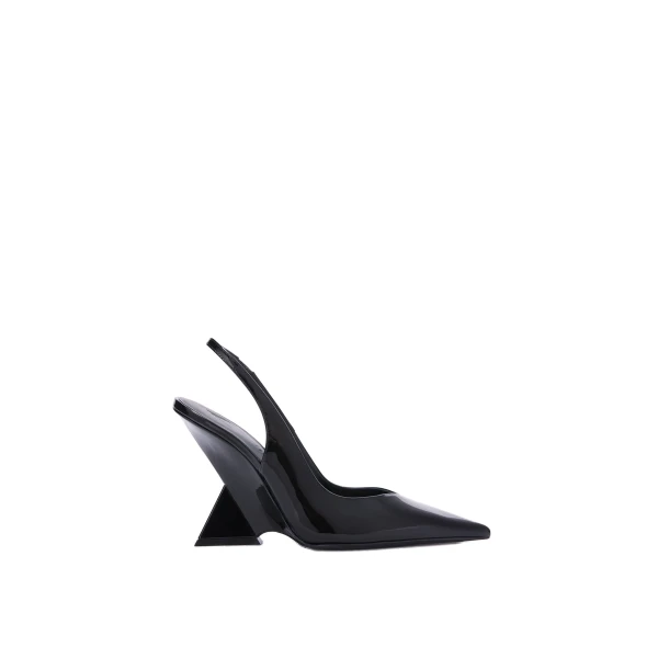 The Attico Cheope Slingback Pumps in Black | Heels | Coveti