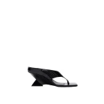 The Attico Cheope Thong Sandals in Black | Sandals | Coveti