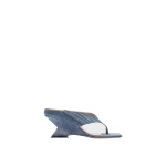 The Attico Cheope Thong Sandals in Blue Denim | Sandals | Coveti