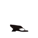 The Attico Cheope Thong Sandals in Dark Brown | Sandals | Coveti