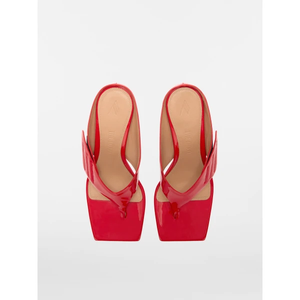 The Attico Cheope Thong Sandals in Red | Sandals | Coveti