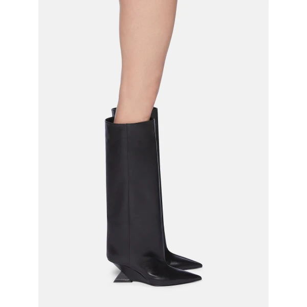 The Attico Cheope Tube Boots in Black | Boots | Coveti