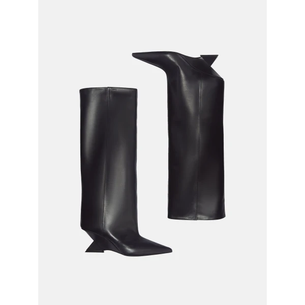The Attico Cheope Tube Boots in Black | Boots | Coveti