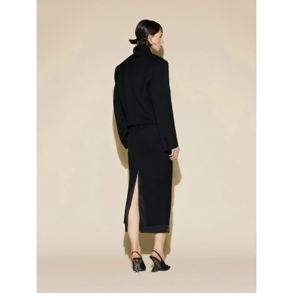 The Attico Cropped Wool Blazer in Black | Blazers | Coveti