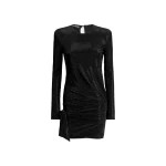 The Attico Crystal Knot Mini Dress in Black | Mini Dresses | Coveti