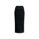 The Attico Cummerbund Wool Maxi Skirt in Black | Maxi Skirts | Coveti