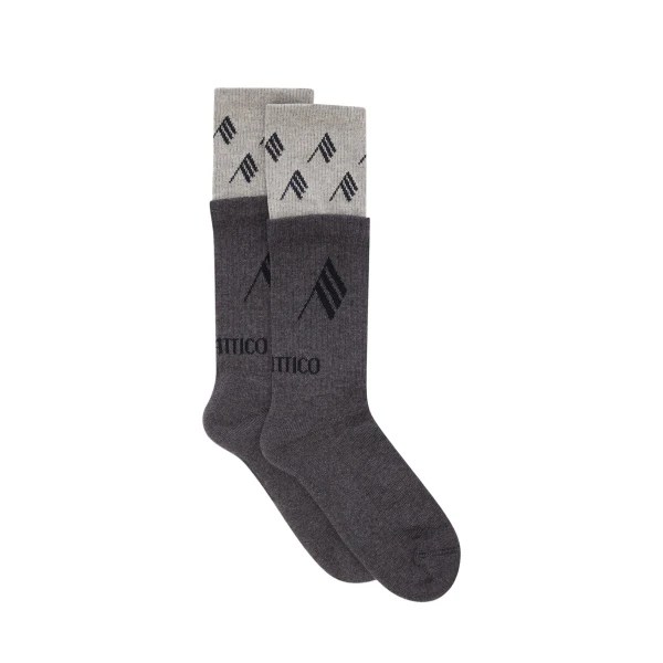 Double Socks in Black and Grey