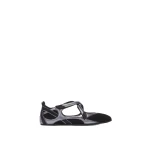 The Attico Floor 01 Ballerina Flats in Black and Metallic | Flats | Coveti