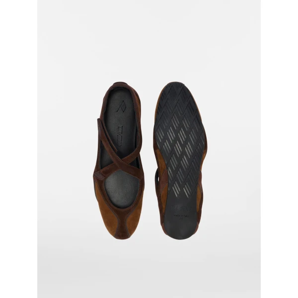 The Attico Floor 01 Ballerina Flats in Brown | Flats | Coveti