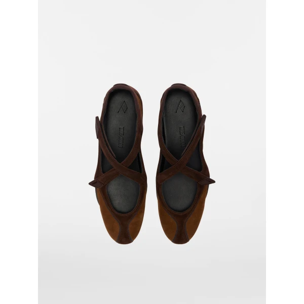The Attico Floor 01 Ballerina Flats in Brown | Flats | Coveti