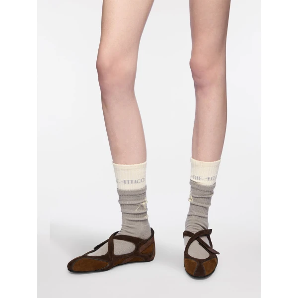 The Attico Floor 01 Ballerina Flats in Brown | Flats | Coveti