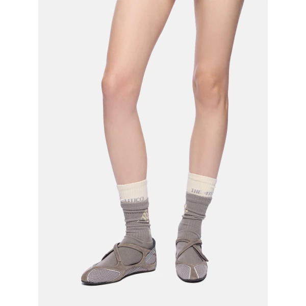 The Attico Floor 01 Ballerina Flats in Grey | Flats | Coveti