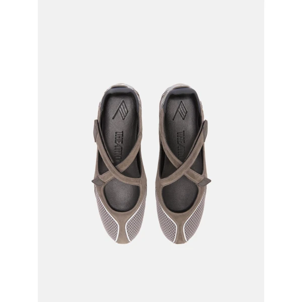 The Attico Floor 01 Ballerina Flats in Grey | Flats | Coveti