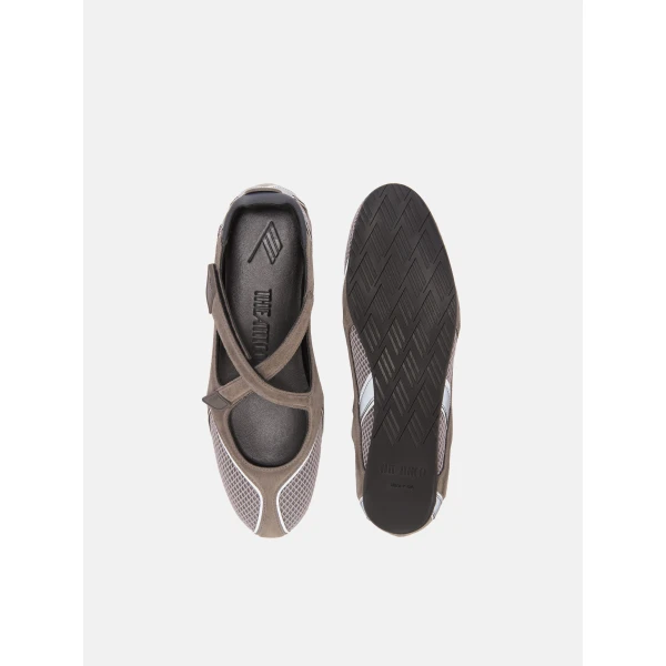 The Attico Floor 01 Ballerina Flats in Grey | Flats | Coveti