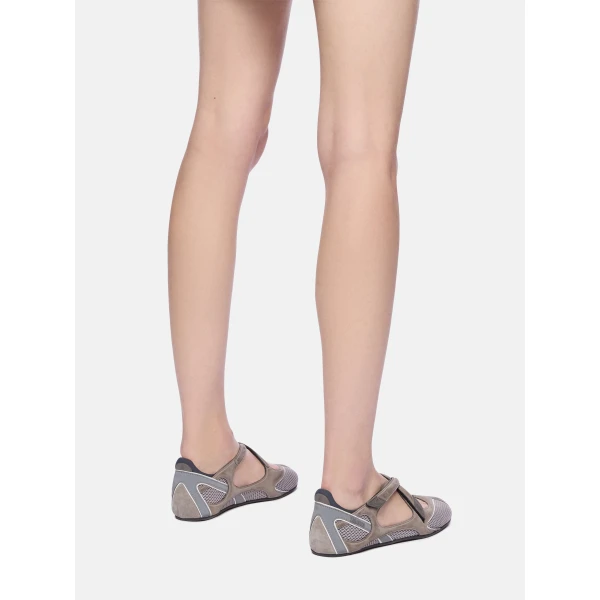 The Attico Floor 01 Ballerina Flats in Grey | Flats | Coveti