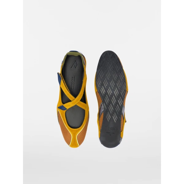 The Attico Floor 01 Ballerina Flats in Mustard | Flats | Coveti