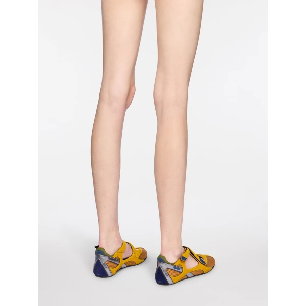 The Attico Floor 01 Ballerina Flats in Mustard | Flats | Coveti