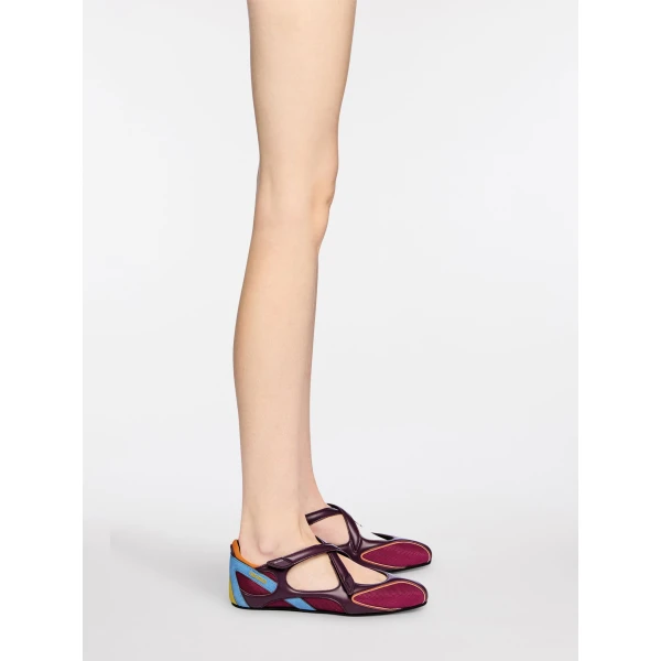 The Attico Floor 01 Ballerina Flats in Purple | Flats | Coveti