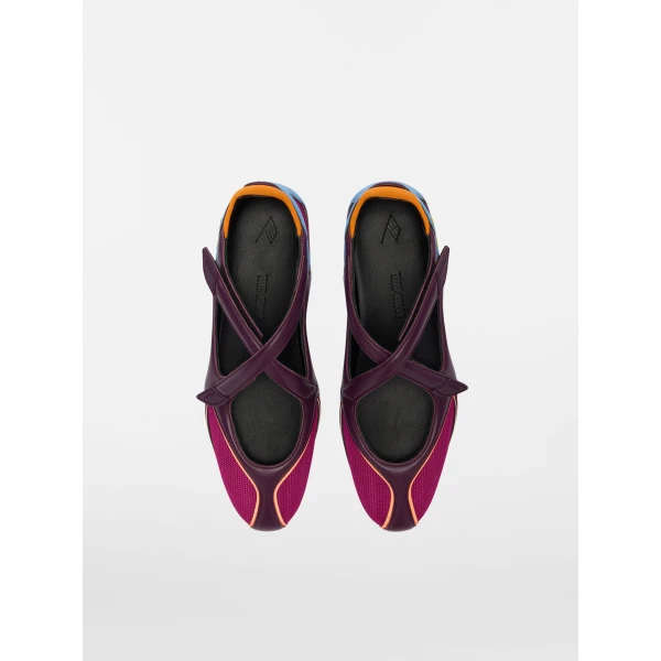 The Attico Floor 01 Ballerina Flats in Purple | Flats | Coveti