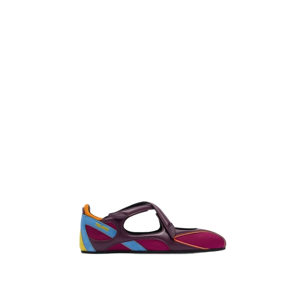 The Attico Floor 01 Ballerina Flats in Purple | Flats | Coveti