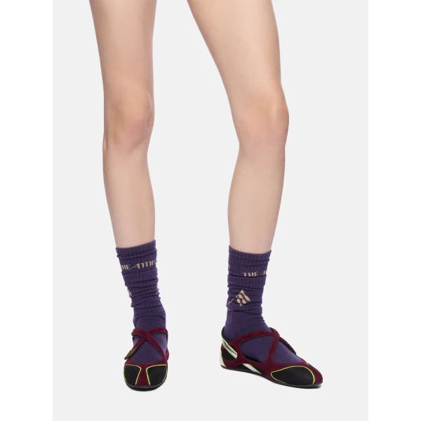 The Attico Floor 01 Ballerina Flats in Violet and Black | Flats | Coveti
