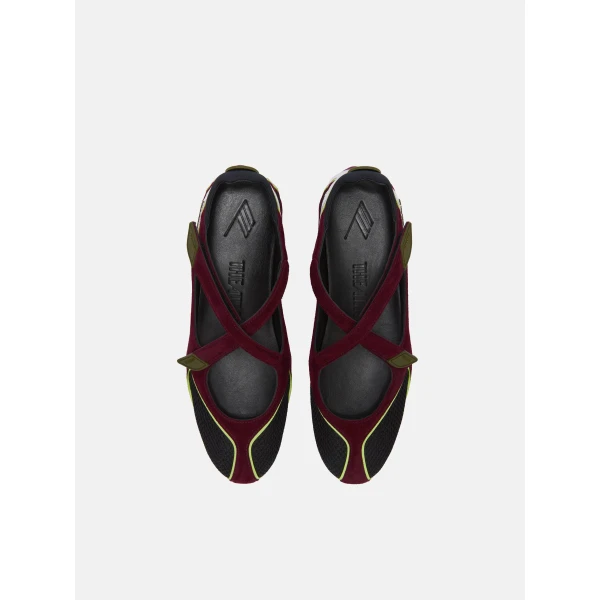 The Attico Floor 01 Ballerina Flats in Violet and Black | Flats | Coveti