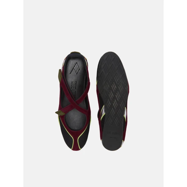 The Attico Floor 01 Ballerina Flats in Violet and Black | Flats | Coveti