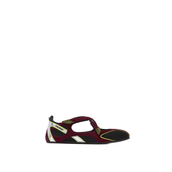 The Attico Floor 01 Ballerina Flats in Violet and Black | Flats | Coveti