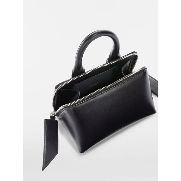 The Attico Friday Mini Bag in Black Calf Leather | Mini Bags | Coveti