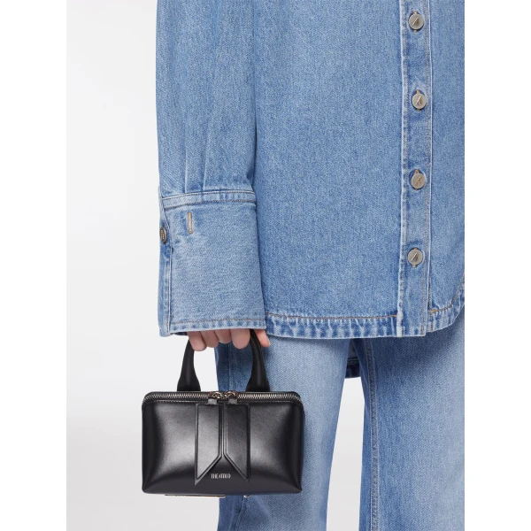 The Attico Friday Mini Bag in Black Calf Leather | Mini Bags | Coveti