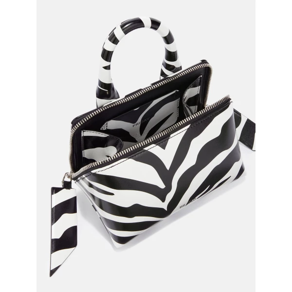 The Attico Friday Mini Bag in White and Black | Mini Bags | Coveti
