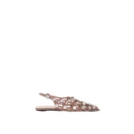 The Attico Grid Ballerina Flats in Mud | Flats | Coveti